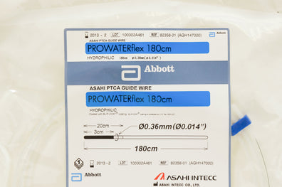 Abbott 82358-01 ASAHI PTCA Guide Wire PROWATERflex 0.014inch x 180cm (x)